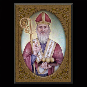 St. Nicholas Plaque & Holy Card Gift Set