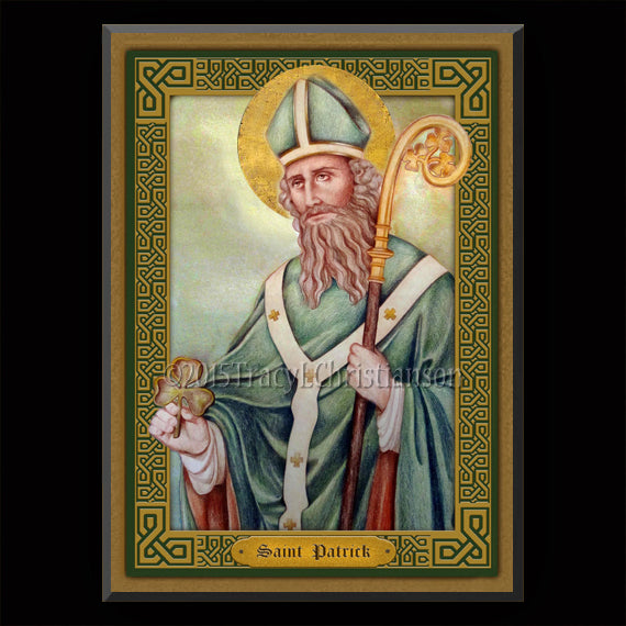 St Patrick's Breastplate Holy Card Set - Laminated Prayer Cards Set Of 5 From Italy
