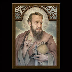 St. Paul the Apostle Plaque & Holy Card Gift Set