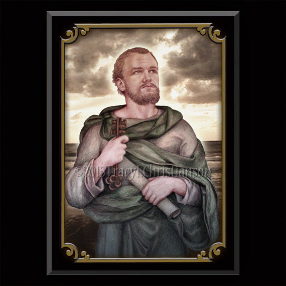 St. Peter the Apostle Plaque & Holy Card Gift Set - Portraits of Saints
