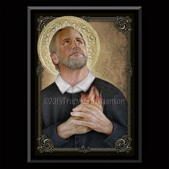St. Philip Neri Plaque & Holy Card Gift Set - Portraits of Saints