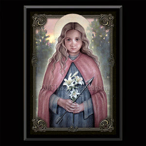 St. Philomena Plaque & Holy Card Gift Set