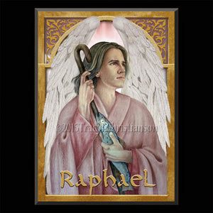 St. Raphael the Archangel Plaque & Holy Card Gift Set