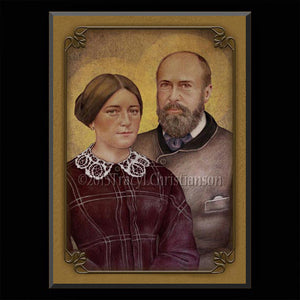 St. Louis & St. Zelie Martin Plaque & Holy Card Gift Set