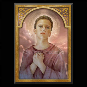 St. Tarcisius Plaque & Holy Card Gift Set