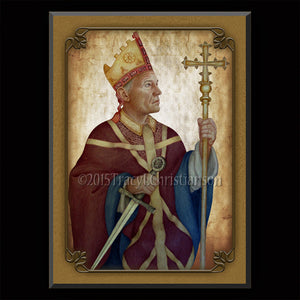 St. Thomas Becket Plaque & Holy Card Gift Set