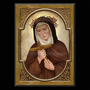 St. Veronica Giuliani Plaque & Holy Card Gift Set