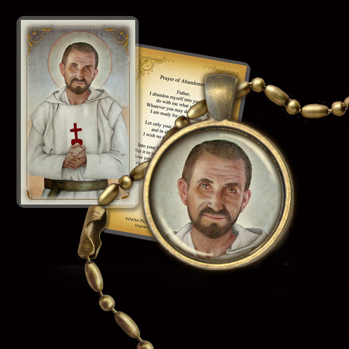 St. Charles de Foucauld Pendant & Holy Card Gift Set - Portraits of Saints