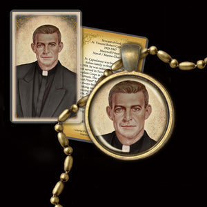 Fr. Vincent Capodanno Pendant & Holy Card Gift Set