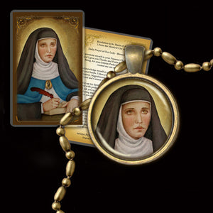 Mary of Agreda Pendant & Holy Card Gift Set