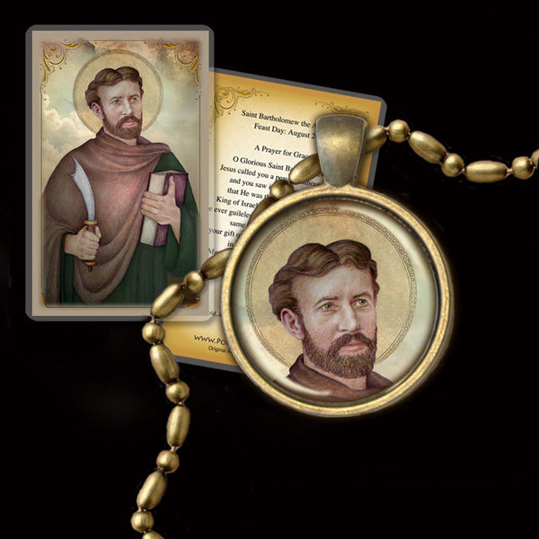 St. Bartholomew the Apostle Pendant & Holy Card Gift Set - Portraits of ...