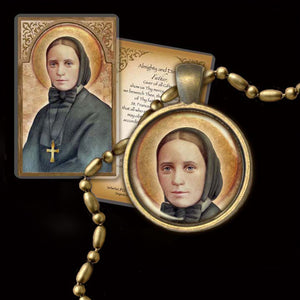 St. Frances Xavier Cabrini Pendant & Holy Card Gift Set