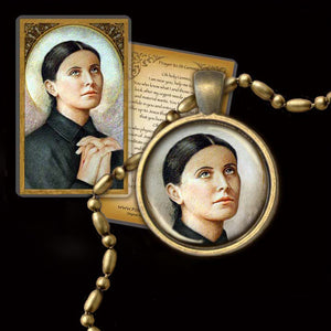 St. Gemma Galgani Pendant & Holy Card Gift Set