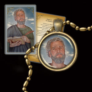 St. Matthew the Apostle Pendant & Holy Card Gift Set