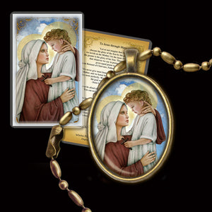 Madonna & Child (N) Pendant & Holy Card Gift Set