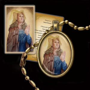 St. Emma of Gurk Pendant & Holy Card Gift Set