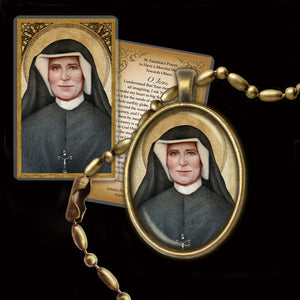St. Faustina Pendant & Holy Card Gift Set