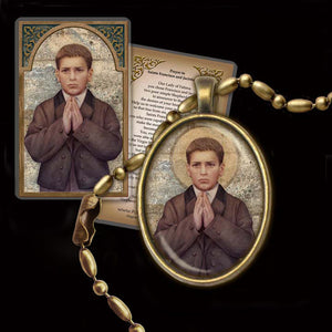 St. Francisco Marto Pendant & Holy Card Gift Set