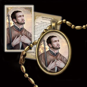 St. Francis Xavier Pendant & Holy Card Gift Set