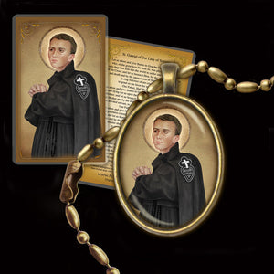 St. Gabriel of Our Lady of Sorrows Pendant & Holy Card Gift Set