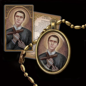 St. Gerard Majella Pendant & Holy Card Gift Set