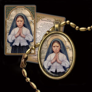St. Jacinta Marto Pendant & Holy Card Gift Set