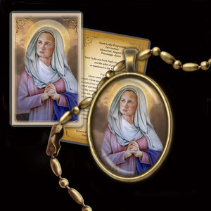 St. Lydia Purpuraria Pendant & Holy Card Gift Set