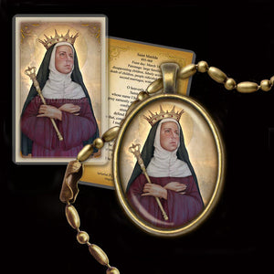 St. Matilda Pendant & Holy Card Gift Set