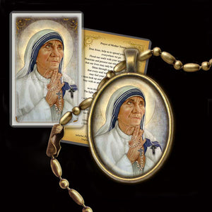 St. Mother Teresa of Calcutta (B) Pendant & Holy Card Gift Set