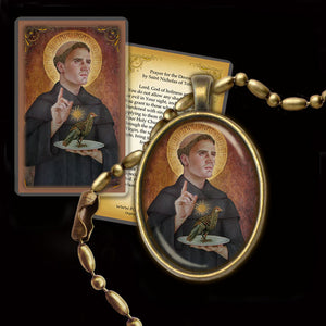 St. Nicholas of Tolentino Pendant & Holy Card Gift Set