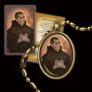 St. Paschal Baylon Pendant & Holy Card Gift Set