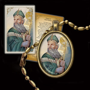 St. Patrick (B) Pendant & Holy Card Gift Set