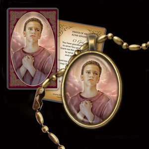 St. Tarcisius Pendant & Holy Card Gift Set