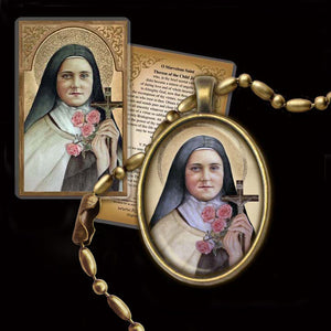 St. Therese of Lisieux (A) Pendant & Holy Card Gift Set