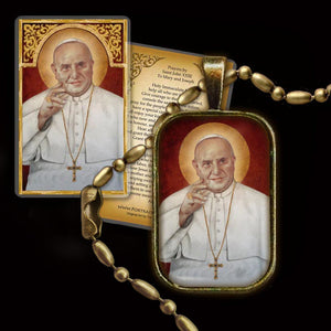Pope St. John XXIII Pendant & Holy Card Gift Set