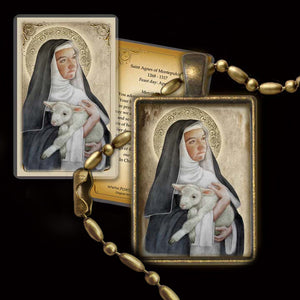 St. Agnes of Montepulciano Pendant & Holy Card Gift Set