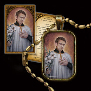 St. Aloysius Gonzaga Pendant & Holy Card Gift Set