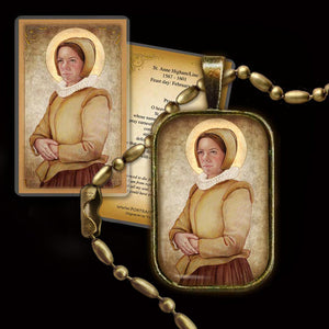 St. Anne Line Pendant & Holy Card Gift Set