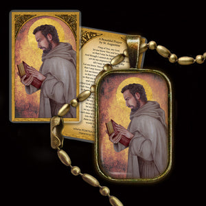 St. Augustine of Hippo Pendant & Holy Card Gift Set