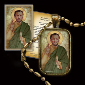 St. Barnabas Pendant & Holy Card Gift Set