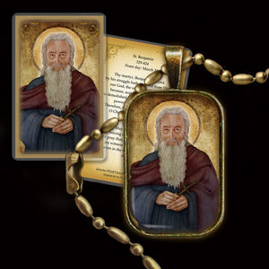 St. Benjamin Pendant & Holy Card Gift Set