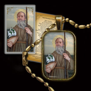 St. Brendan the Navigator Pendant & Holy Card Gift Set