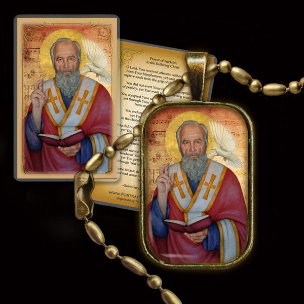 St. Gregory the Great Pendant & Holy Card Gift Set - Portraits of Saints