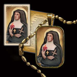St. Jane de Chantal Pendant & Holy Card Gift Set