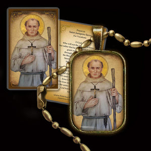 St. Junipero Serra Pendant & Holy Card Gift Set
