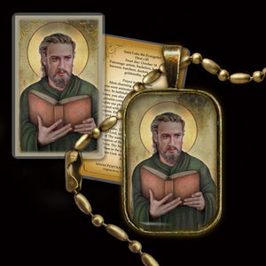 St. Luke the Evangelist Pendant & Holy Card Gift Set