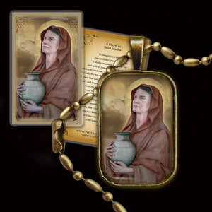 St. Martha of Bethany Pendant & Holy Card Gift Set