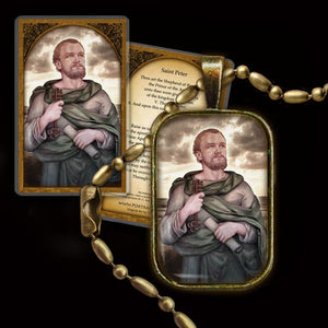 St. Peter the Apostle Pendant & Holy Card Gift Set