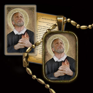 St. Philip Neri Pendant & Holy Card Gift Set