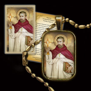 St. Raymond Nonnatus Pendant & Holy Card Gift Set